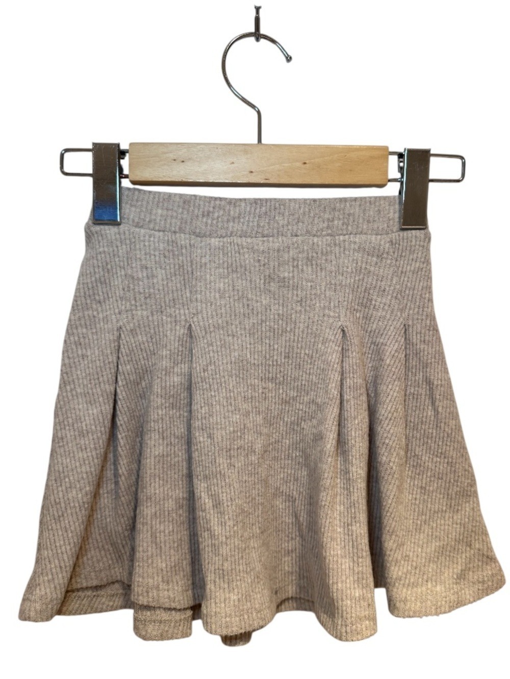 ZARA beige knit ribbed skirt - size 7